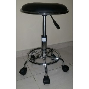 Lab Stool With Plush Leather Seat