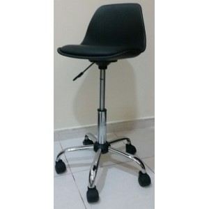 Lab Stool with Plush Leather Seat